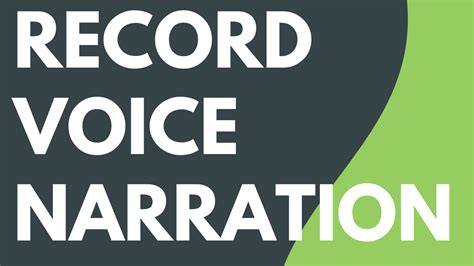 Record Voice Narration .